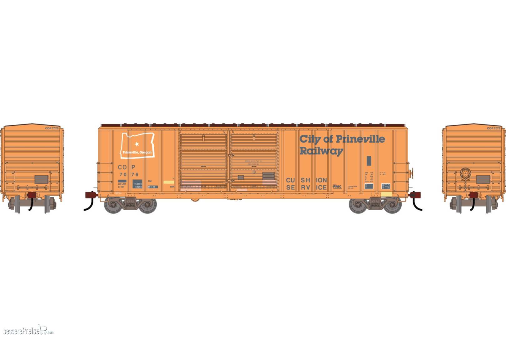 HO ATH 50' FMC 5077 DD Offset Box Car Primed For Grime COP #7076