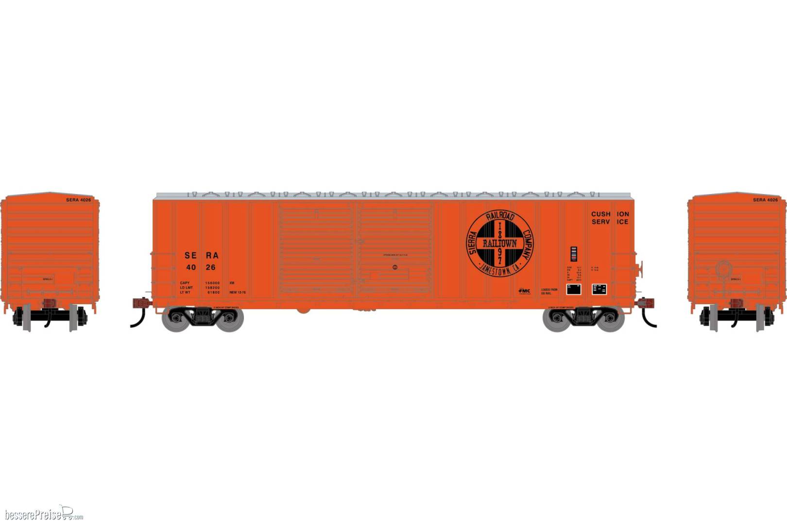 HO ATH 50' FMC 5077 DD Offset Box Car SERA #4026