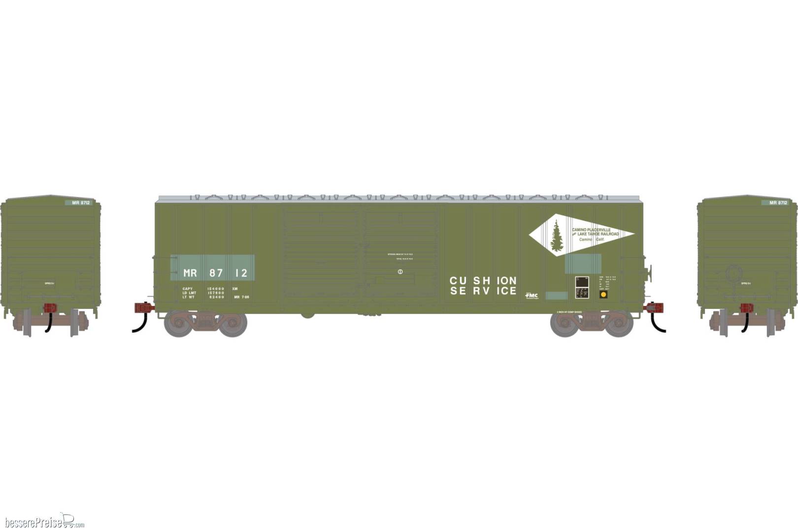 HO ATH 50' FMC 5077 DD Offset Box Car Primed For Grime MR 'Ex-CPLT' #8712