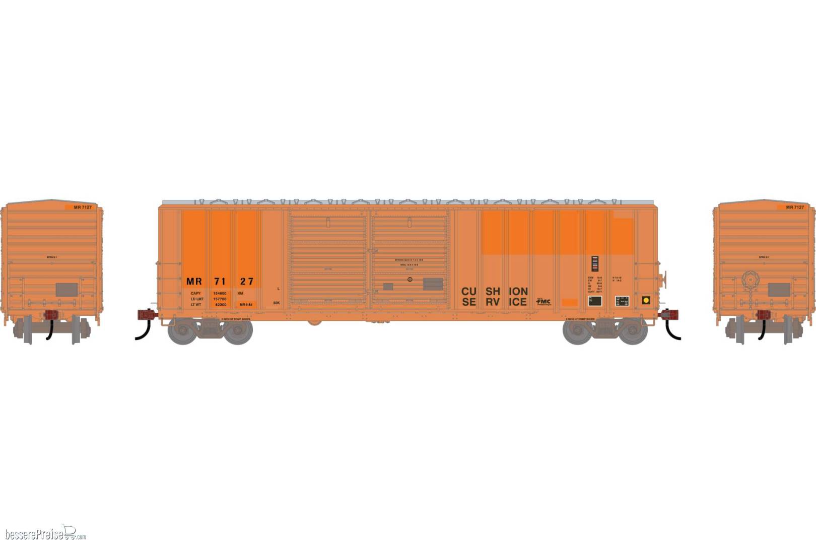 HO ATH 50' FMC 5077 DD Offset Box Car Primed For Grime MR 'Ex-COP' #7127