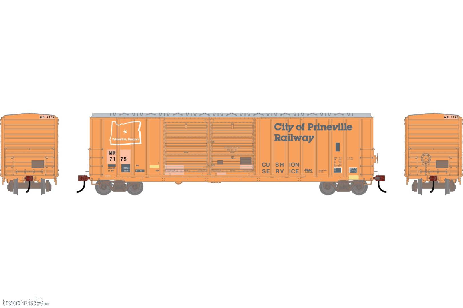 HO ATH 50' FMC 5077 DD Offset Box Car Primed For Grime MR 'Ex-COP' #7175