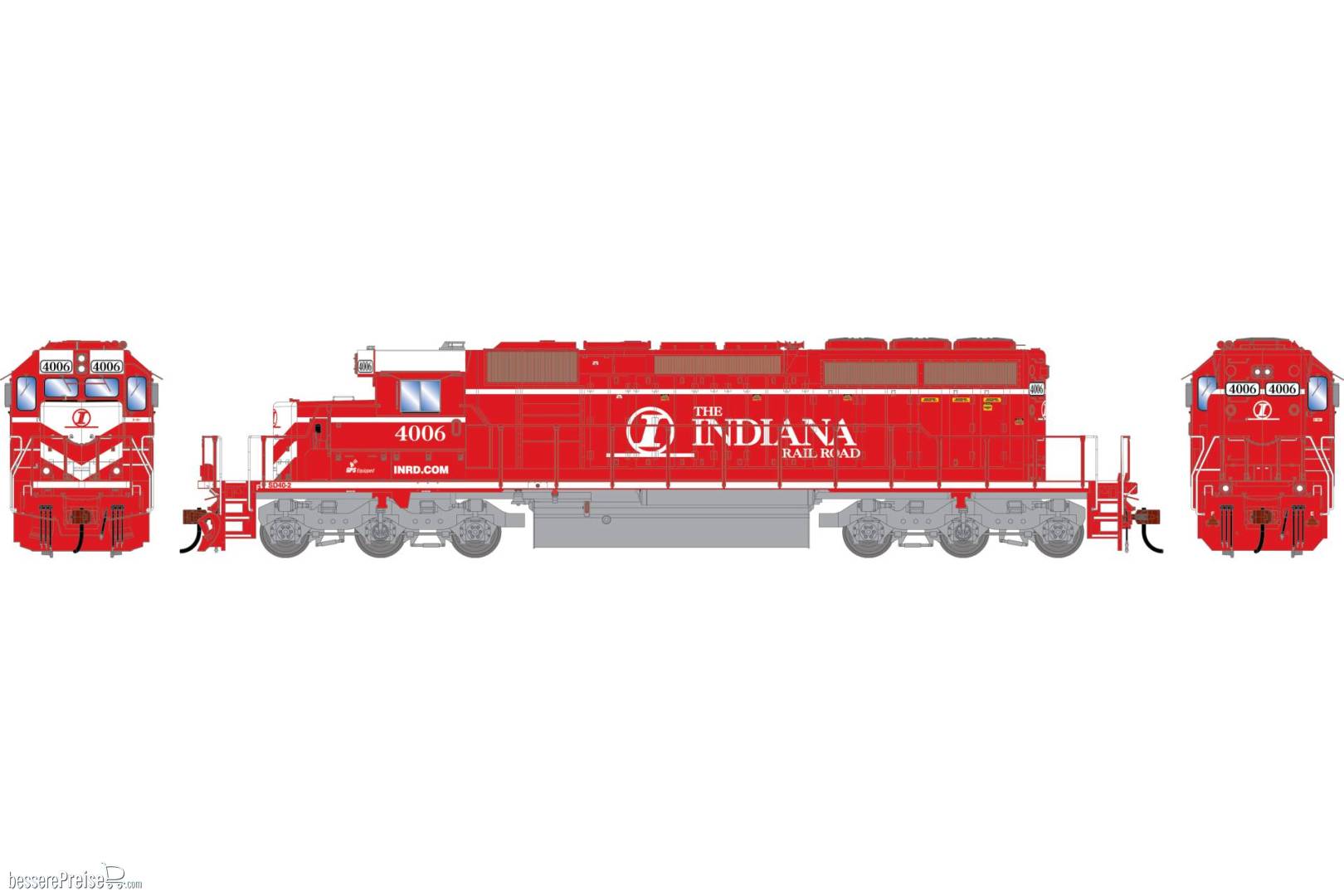 HO ATH SD40-2 Locomotive INRD #4006
