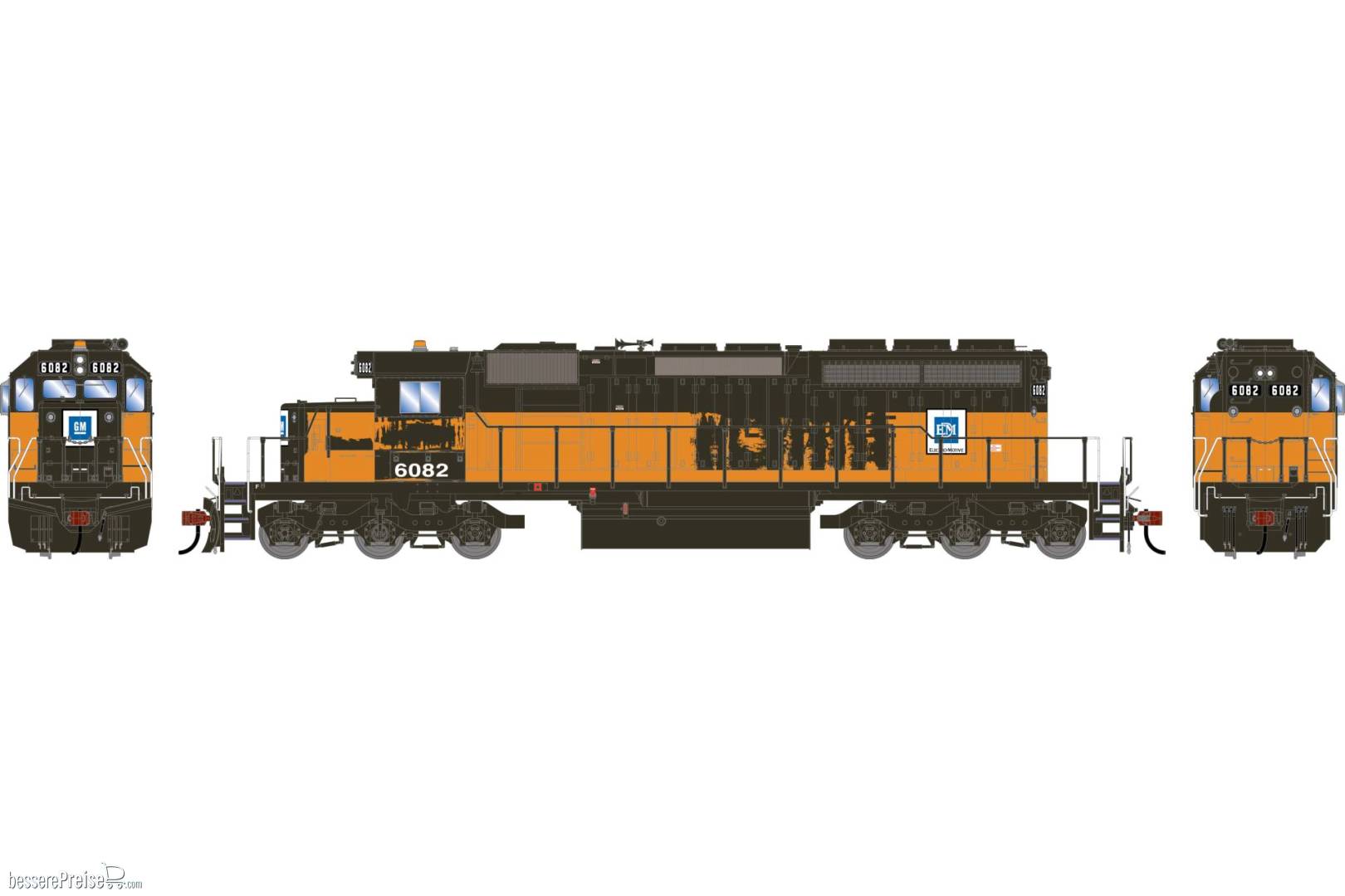 HO ATH SD40-2 Locomotive w/DCC & Sound Primed For Grime EMDX 'Bandit' #6082