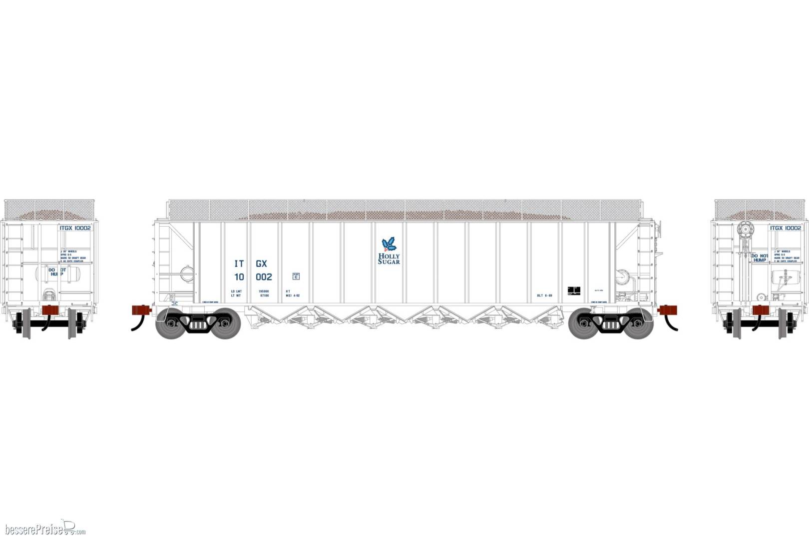 HO ATH Ortner 5-Bay Rapid Discharge Hopper w/Coal ITGX #10002