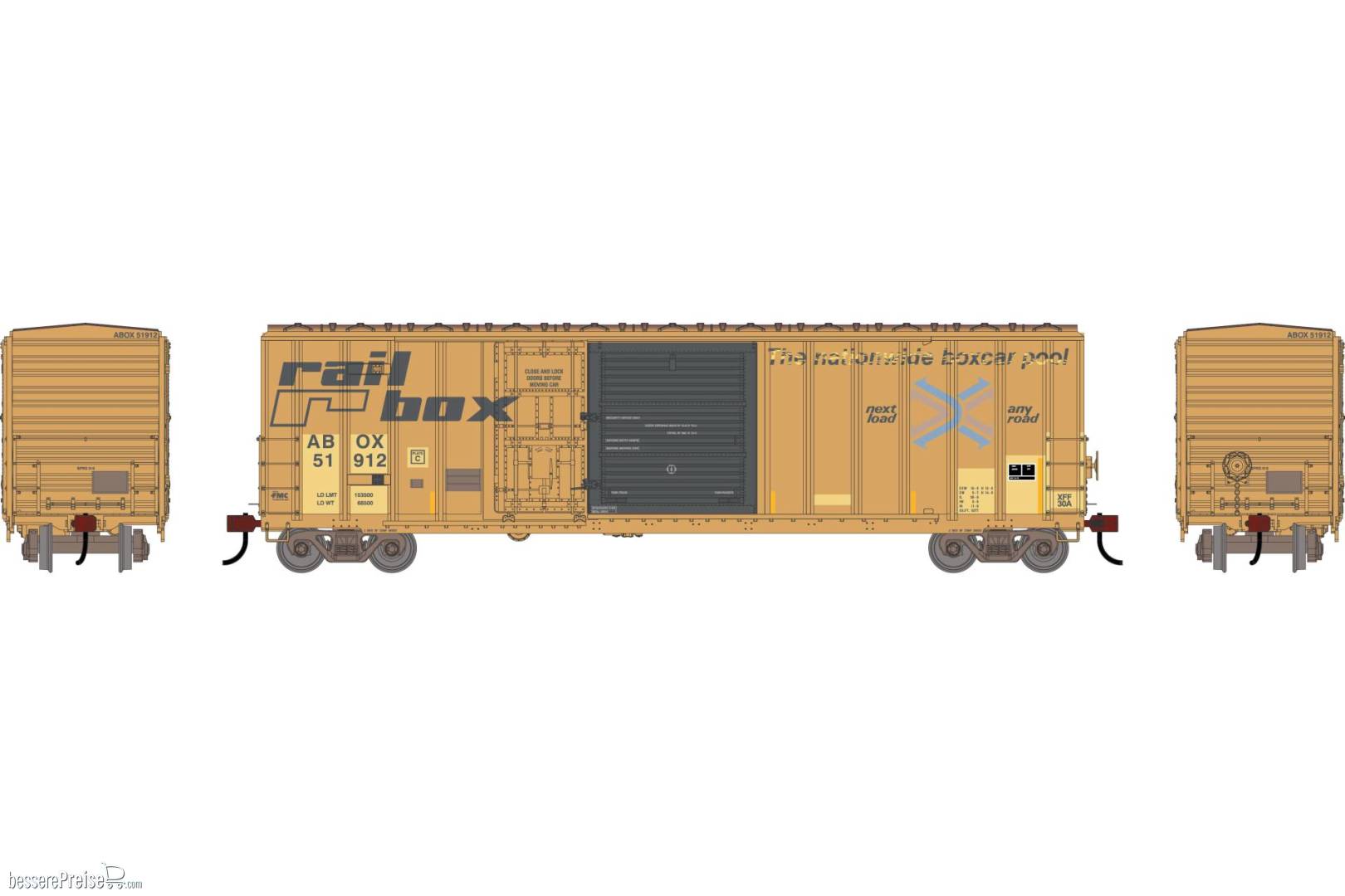 HO ATH 50' FMC 5277 Combo Door Box Car Primed For Grime ABOX 'Early' #51912