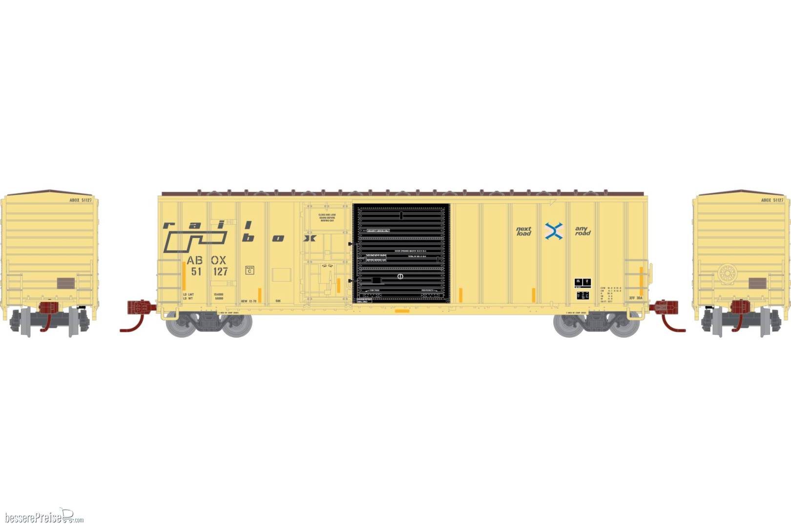N ATH 50' FMC 5277 Combo Door Box Car Primed For Grime ABOX 'Late' #51127