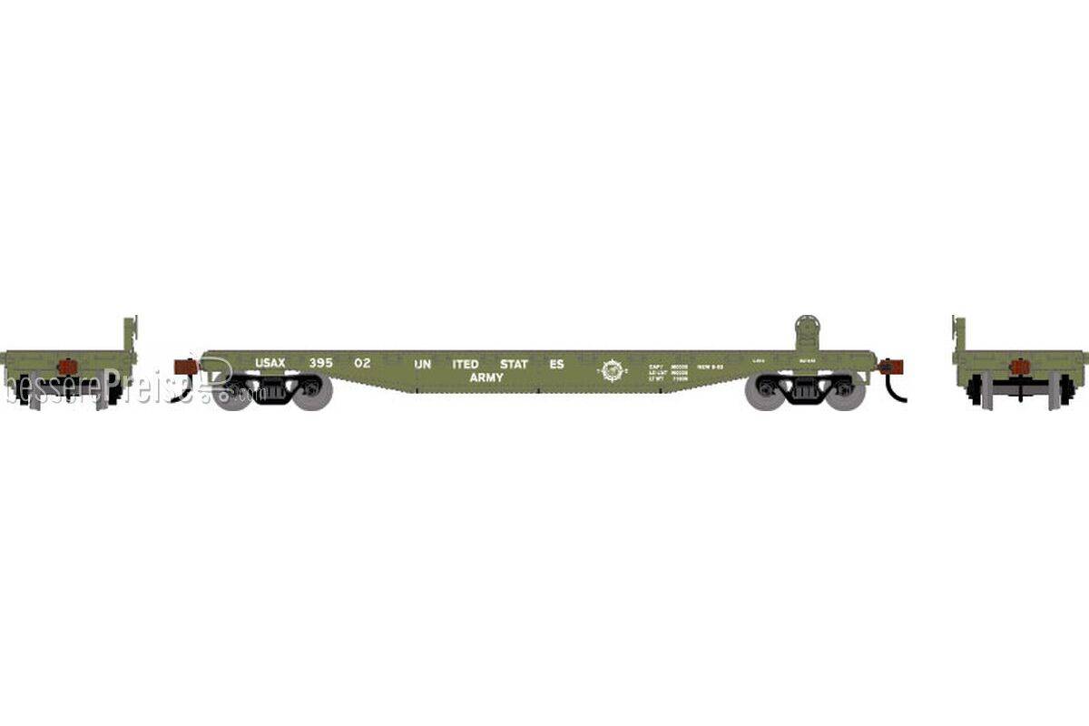 HO RND 50' Flat Car USAX #39502