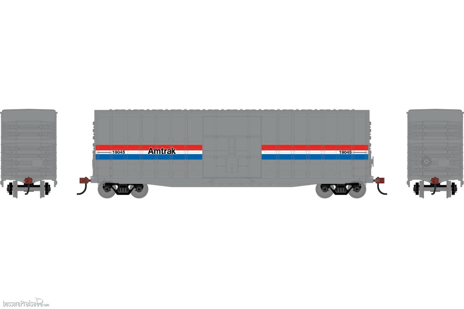 HO RND 50' Waffle High Cube Box Car AMTK Phase III #19045