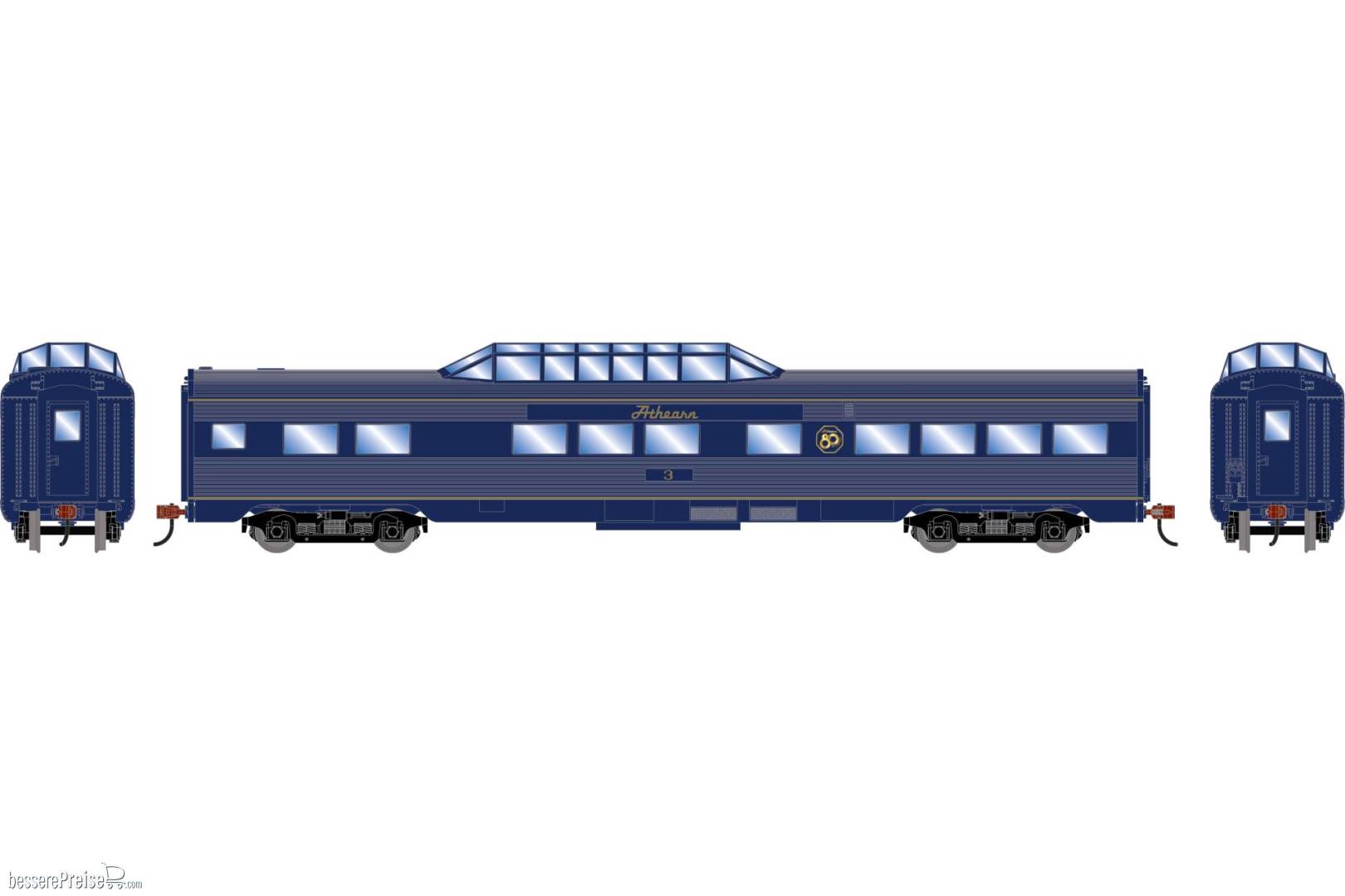 HO RND Streamline Dome Car ATHX #3 80th Anniversary Limited Edition