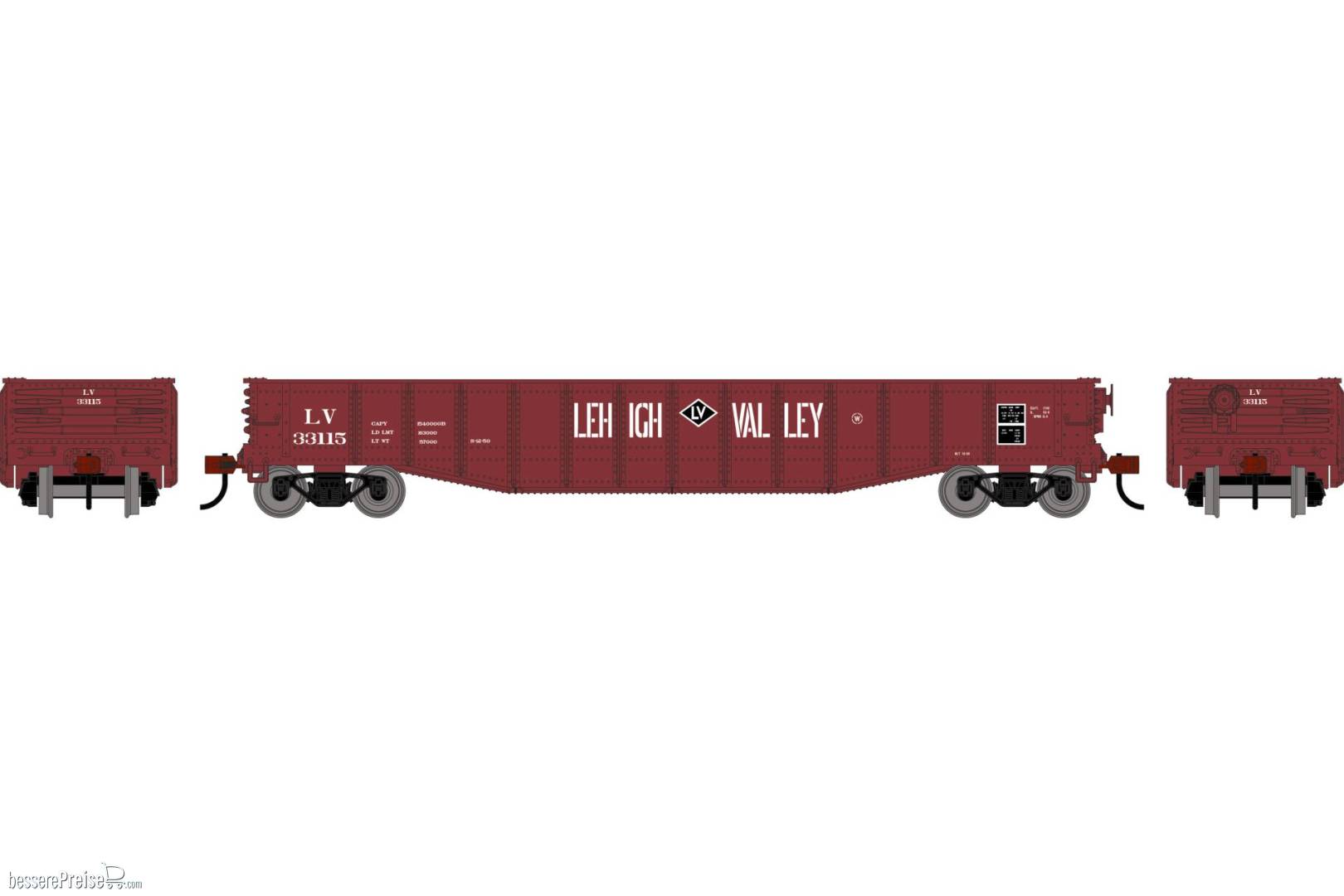 HO RND 50' Gondola LV #33115