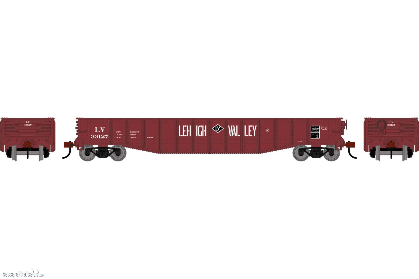HO RND 50' Gondola LV #33127