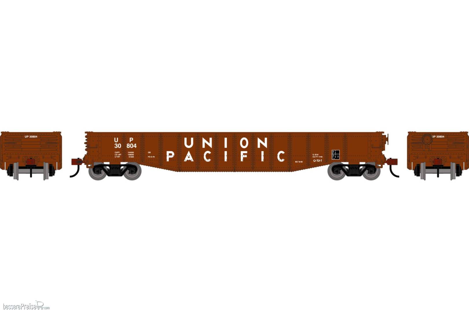 HO RND 50' Gondola UP #30804