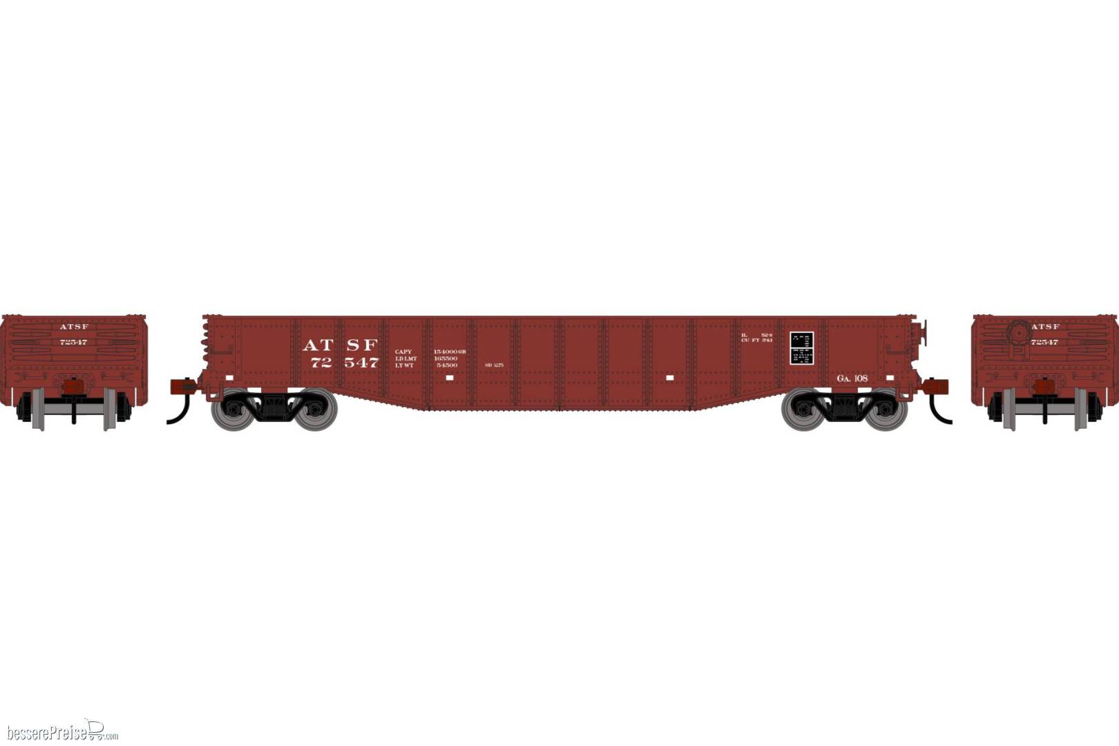 HO RND 50' Gondola ATSF #72547