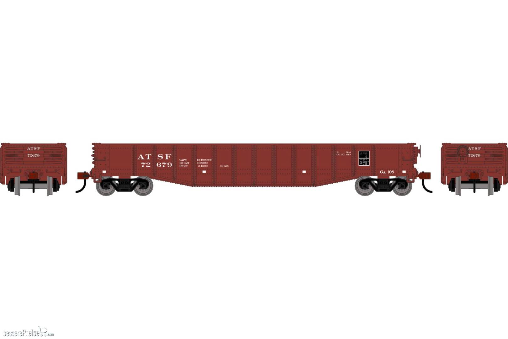 HO RND 50' Gondola ATSF #72679