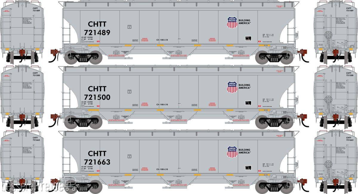 HO GEN Trinity 5161 Covered Hopper CMO #721489/721500/721663 (3)