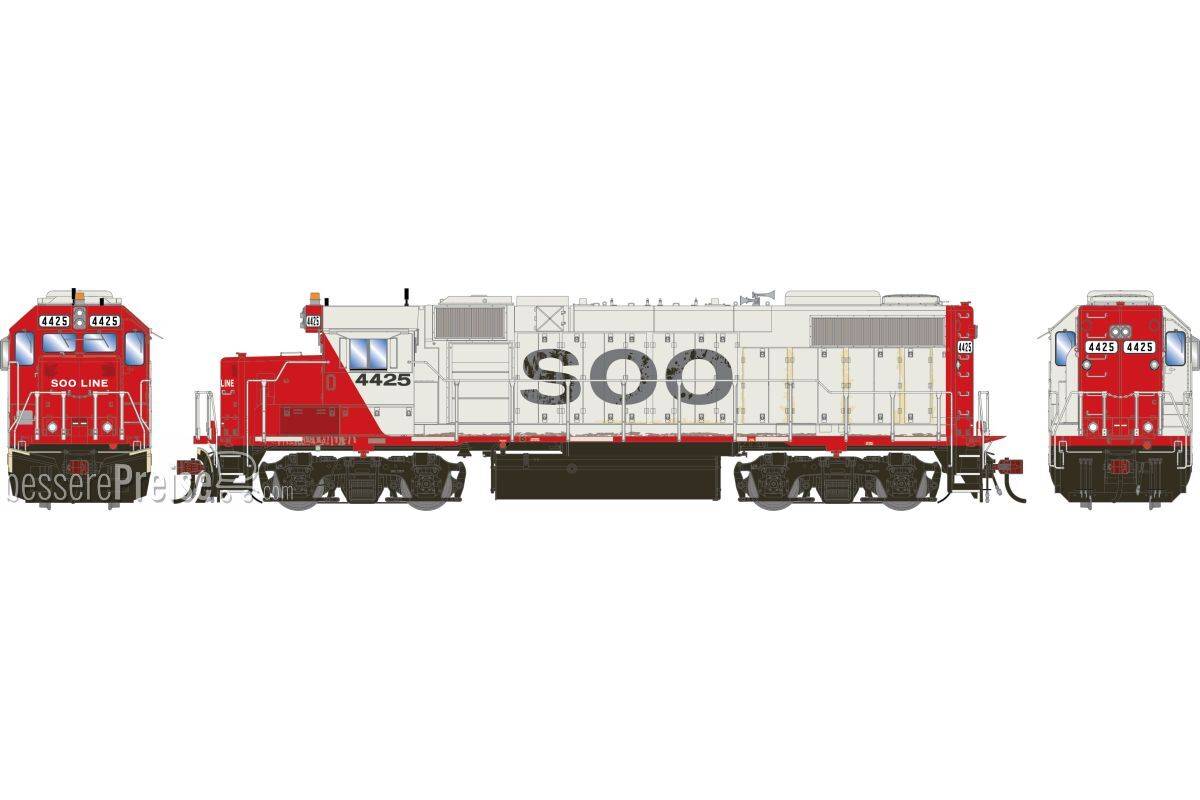 HO GEN GP38-2 Locomotive w/DCC & Sound Primed For Grime SOO #4425