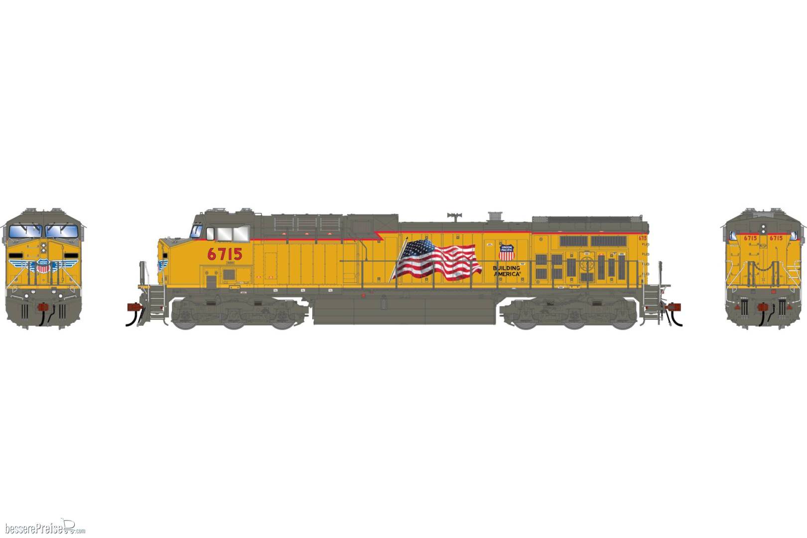 HO GEN AC4400CW Locomotive w/DCC & Sound UP #6715