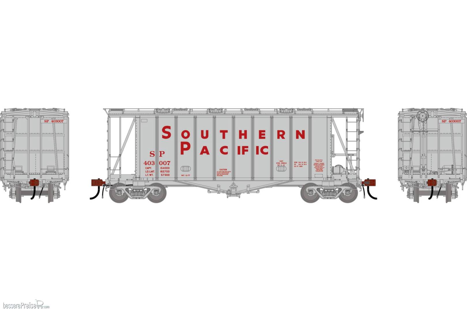 HO GEN GATC 2600 Airslide Covered Hopper Early SP #403007