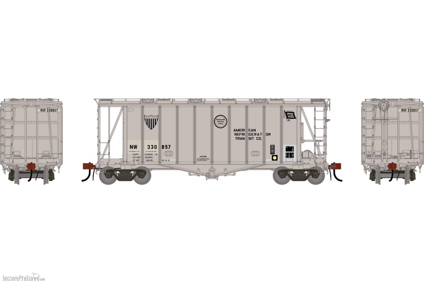 HO GEN GATC 2600 Airslide Covered Hopper Early Primed For Grime NW 'ART' #333857