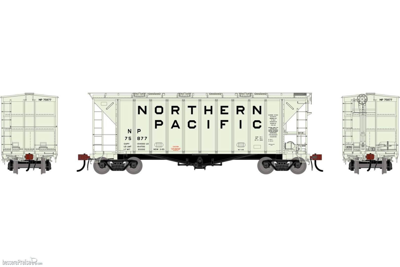 HO GEN GATC 2600 Airslide Covered Hopper Intermediate NP #75877
