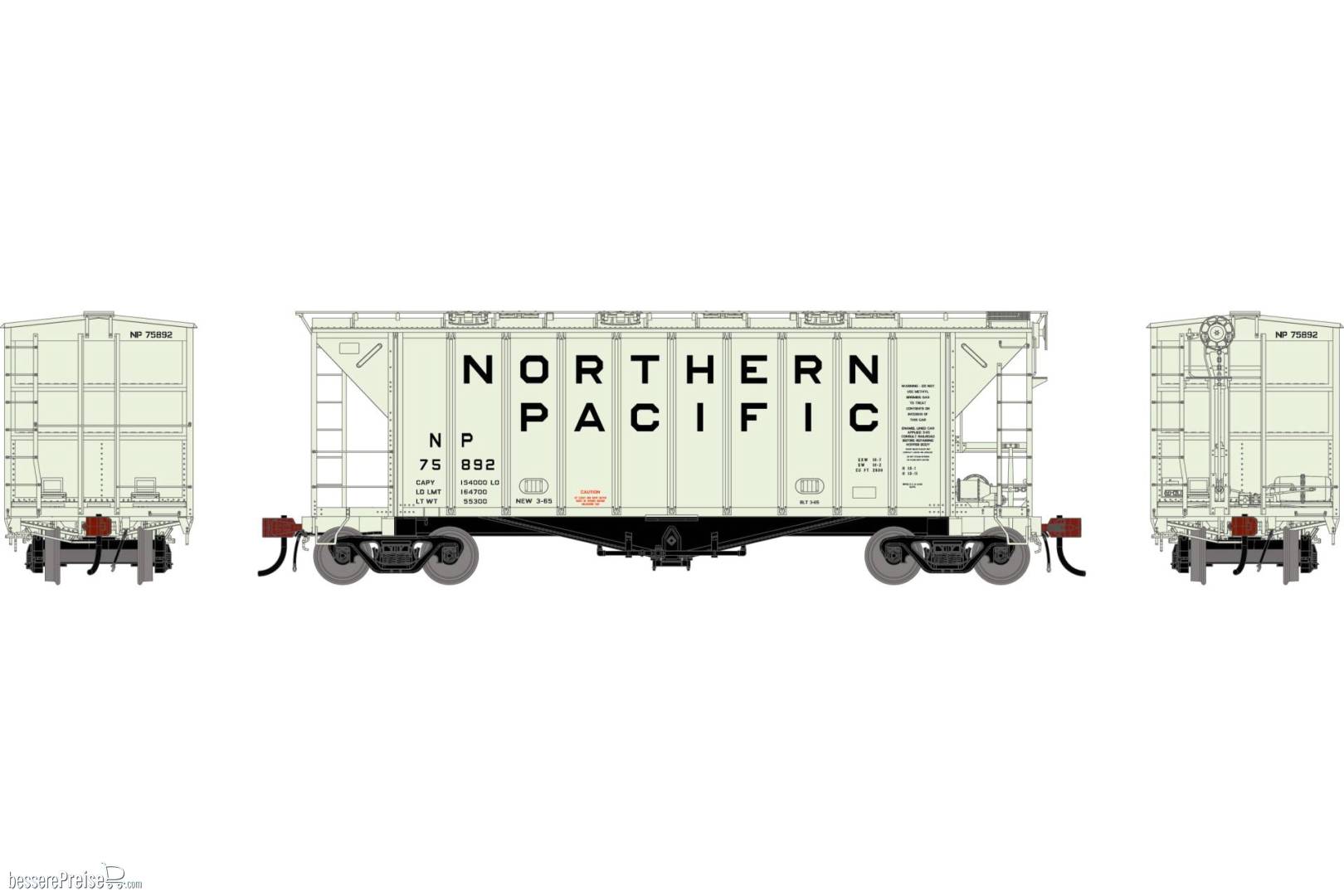HO GEN GATC 2600 Airslide Covered Hopper Intermediate NP #75892