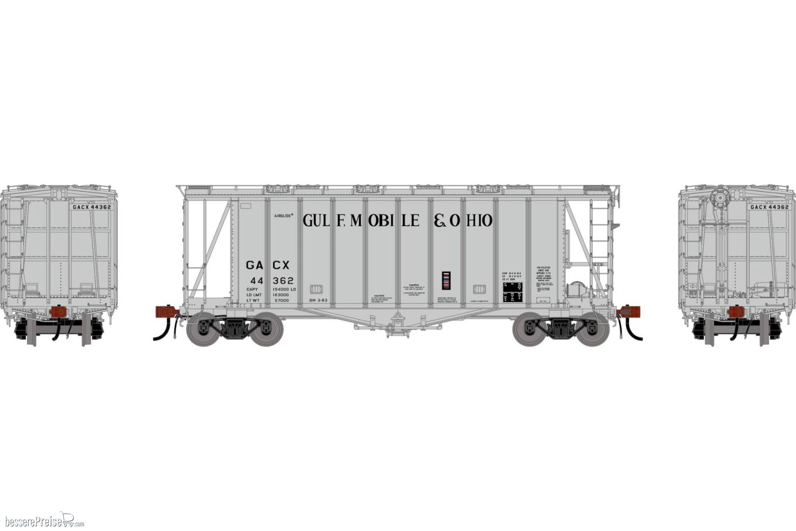 HO GEN GATC 2600 Airslide Covered Hopper Early GMO #44362