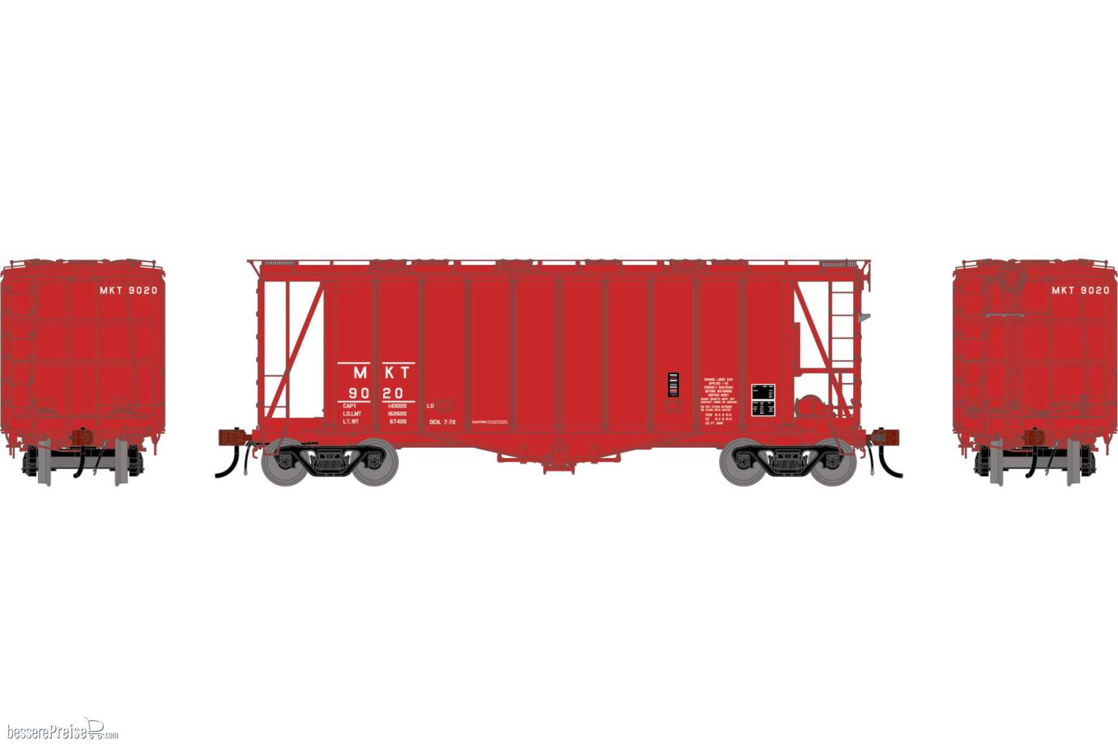 HO GEN GATC 2600 Airslide Covered Hopper Early MKT #9020