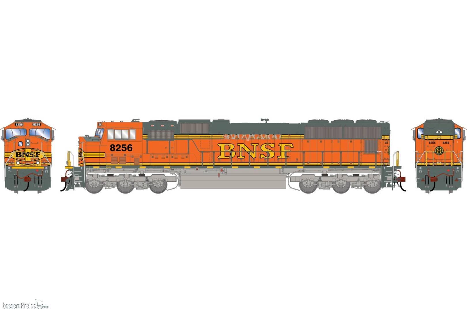 HO GEN SD75M Locomotive Primed For Grime BNSF #8256