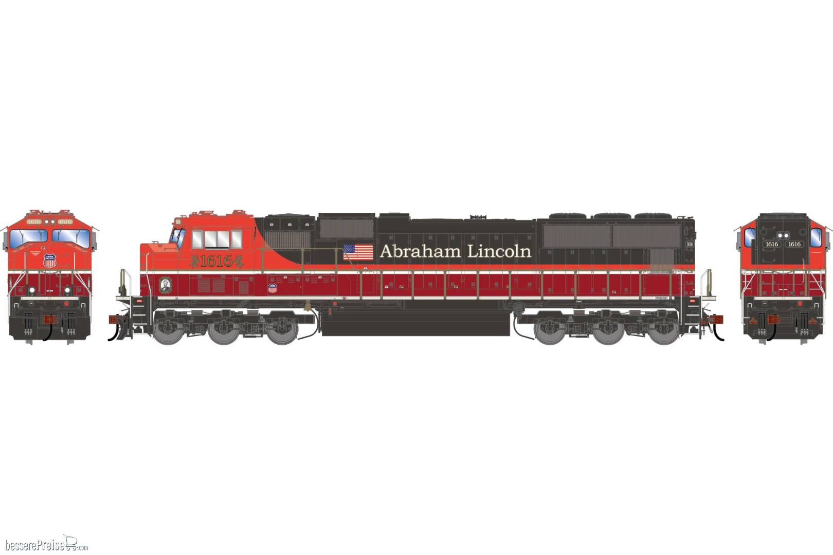 HO GEN SD70M Locomotive w/DCC & Sound UP 'Abraham Lincoln' #1616