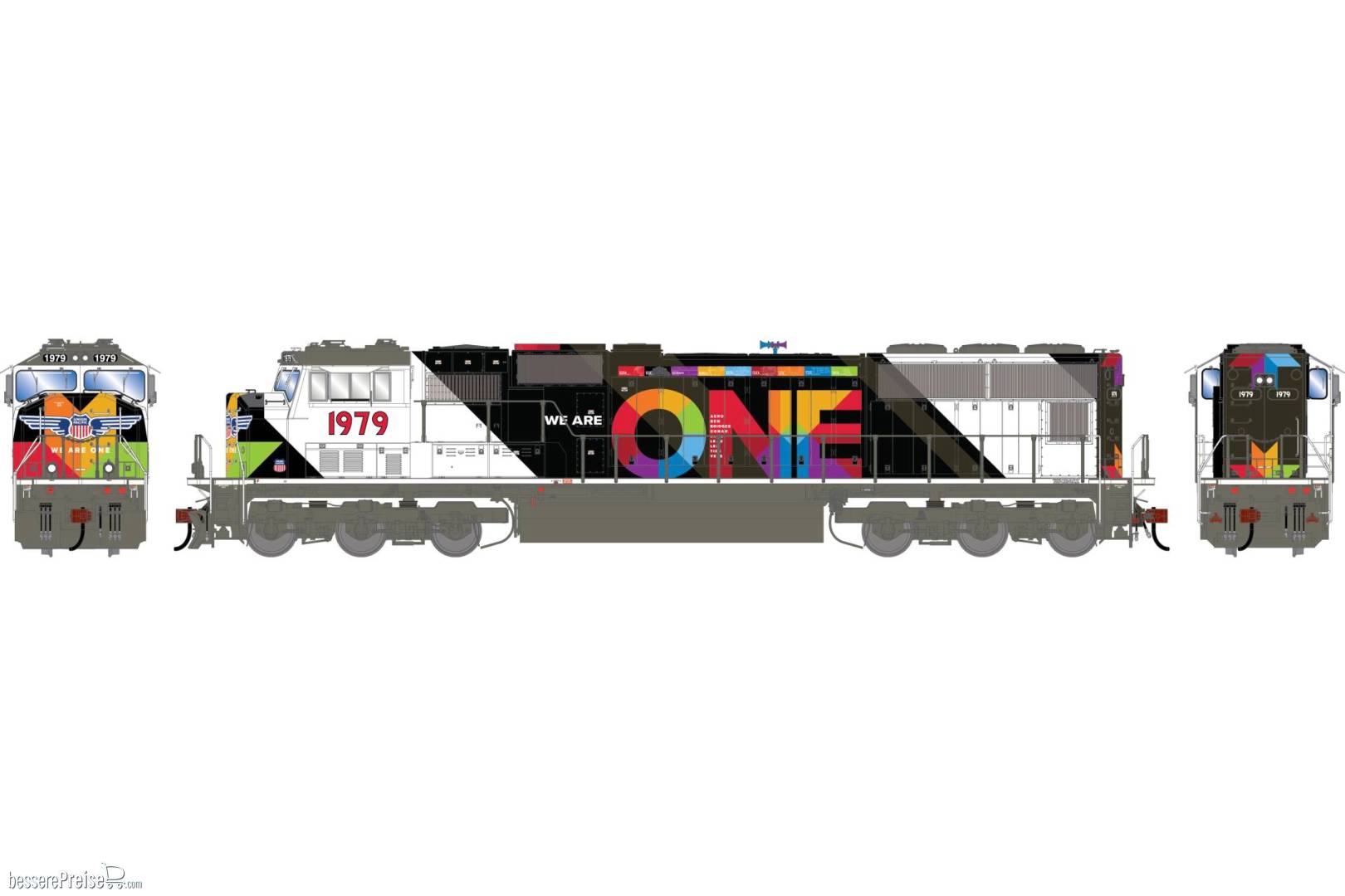 HO GEN SD70M Locomotive w/DCC & Sound UP 'We Are One' #1979