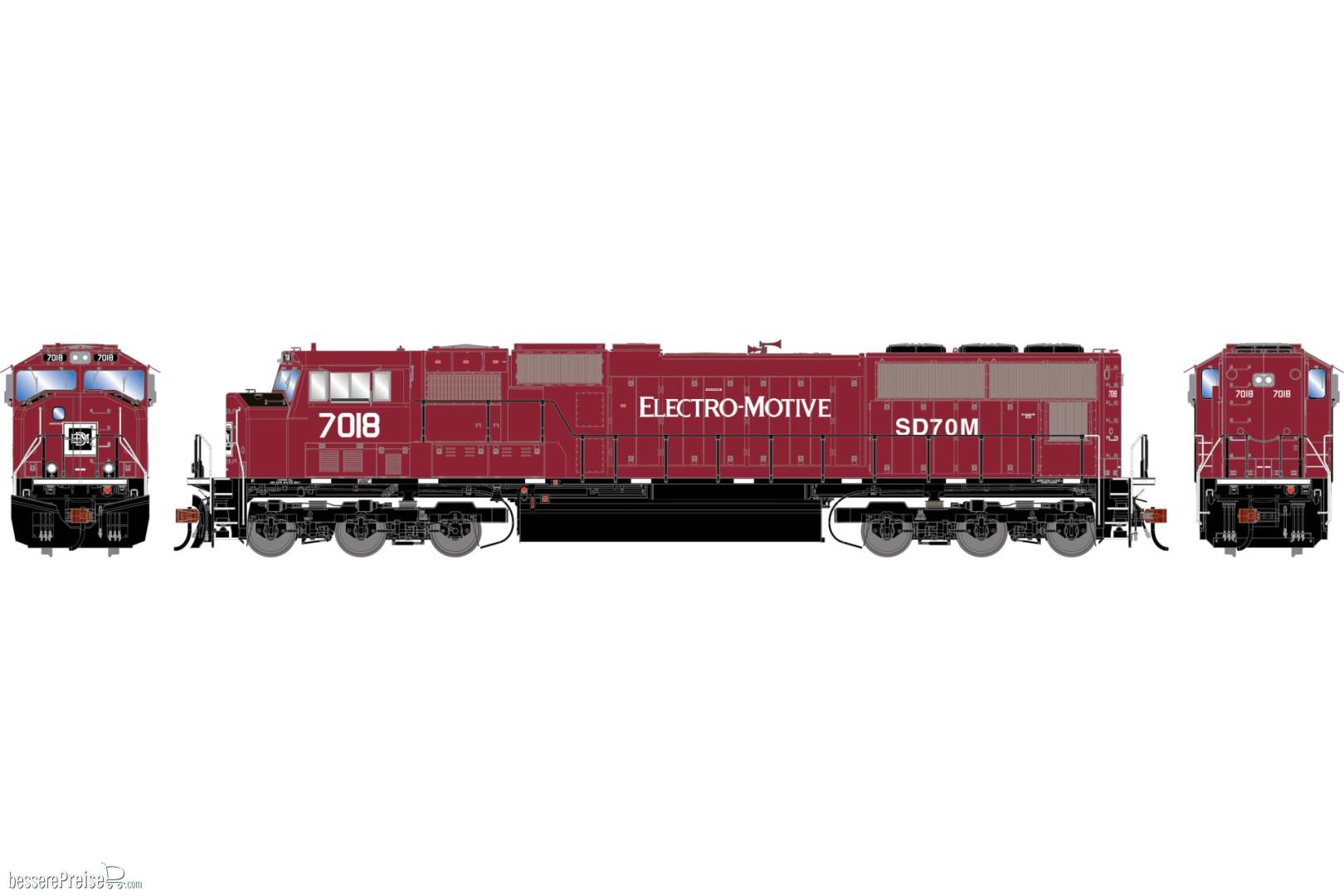 HO GEN SD70M Locomotive w/DCC & Sound EMDX #7018