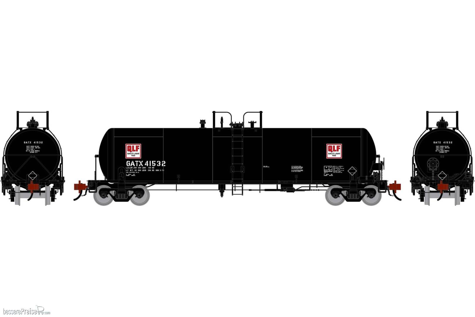 HO GEN GATC 20K Gallon Tank Car GATX 'Quality Liquid Feed' #41532