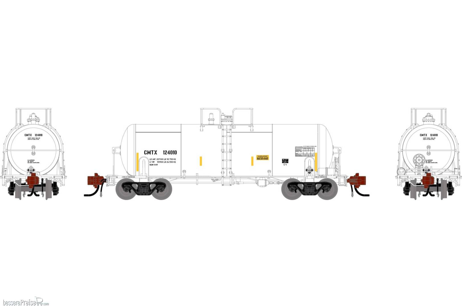 N GEN UTC 13K Gallon Acid Tank Car CMTX #124010