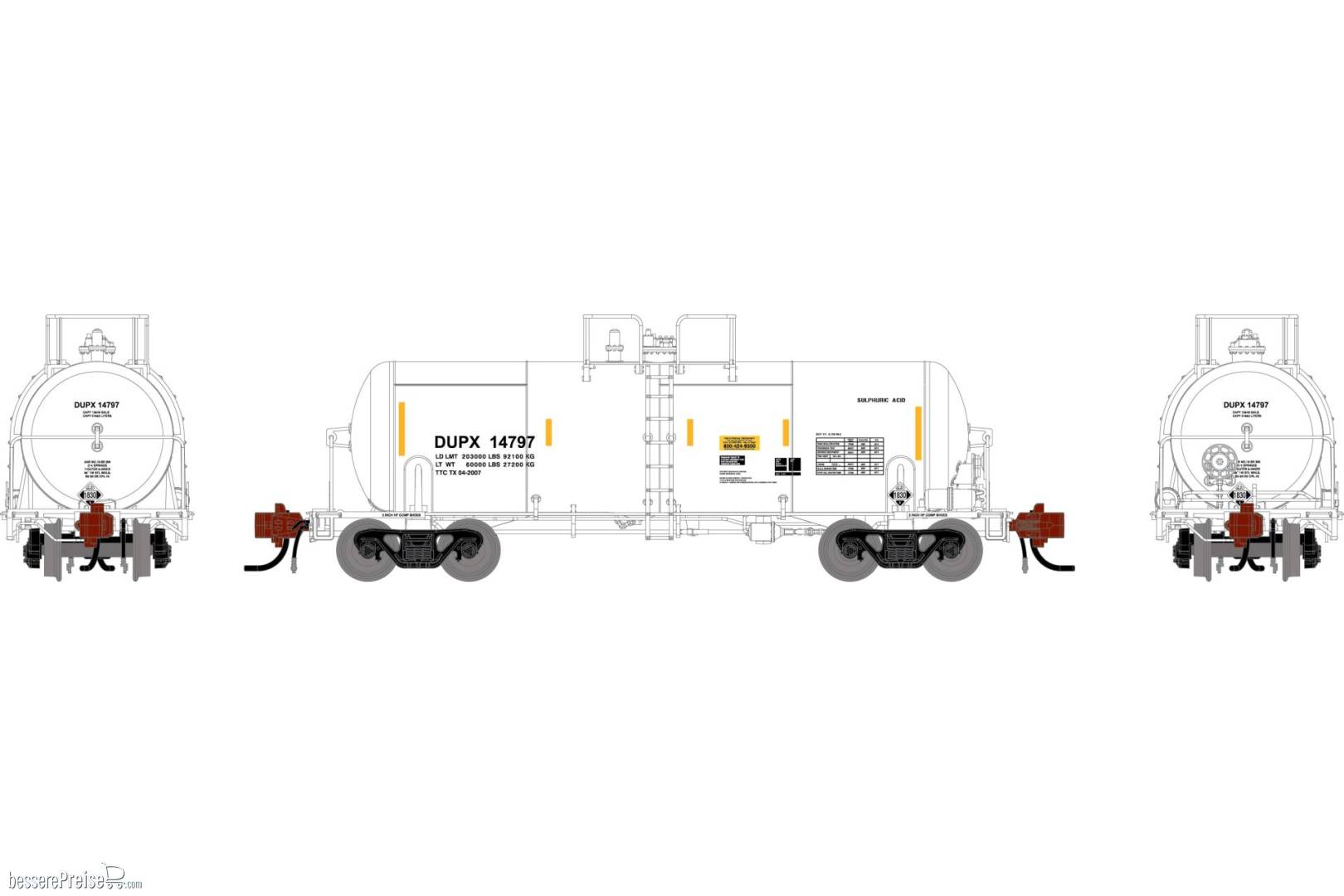 N GEN UTC 13K Gallon Acid Tank Car DUPX #14797