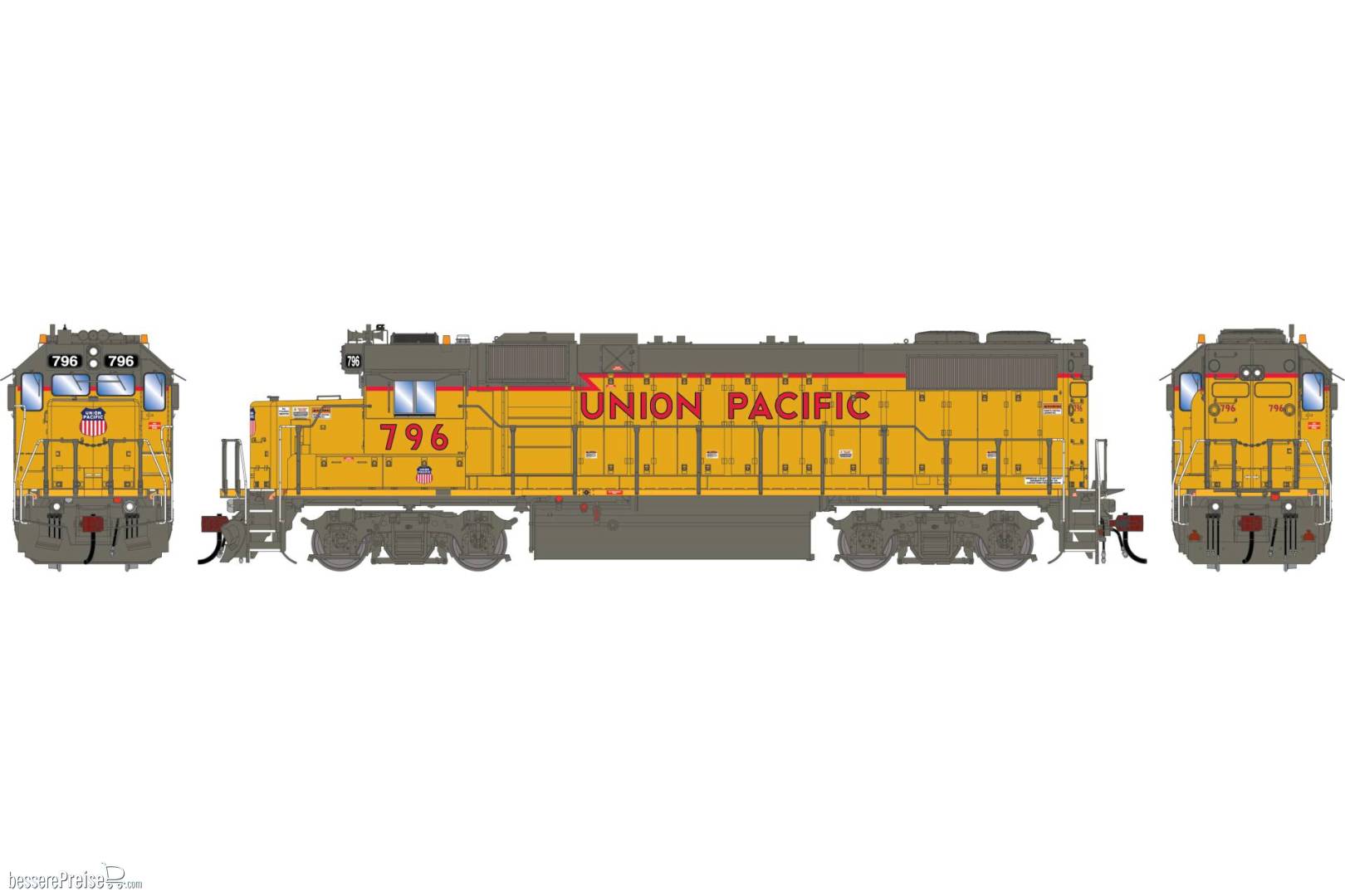 HO GEN GP38-2 Locomotive UP 'GP38N' #796