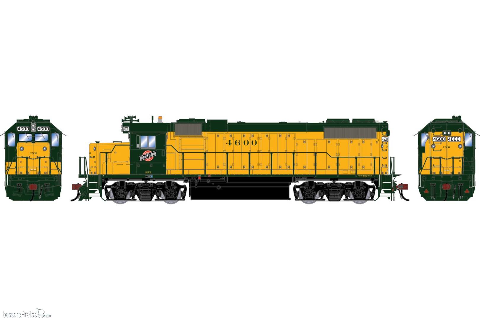HO GEN GP38-2 Locomotive CNW #4600