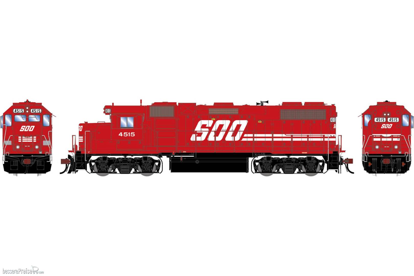 HO GEN GP38-2 Locomotive SOO #4515