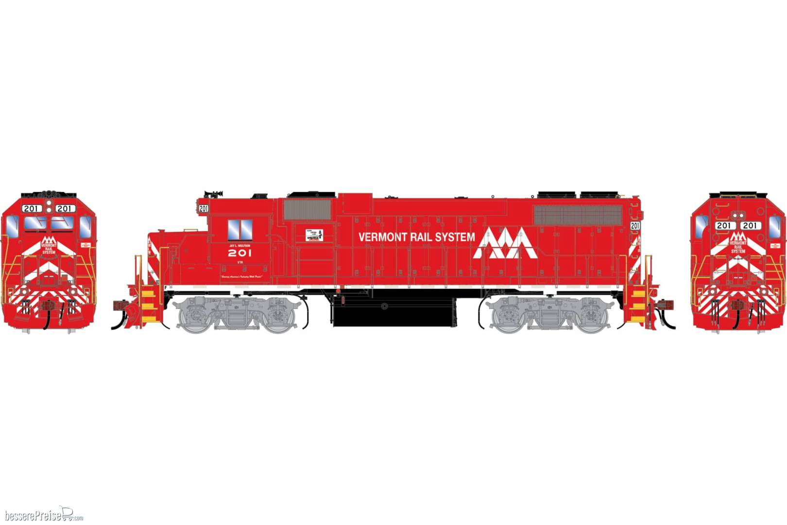 HO GEN GP38-2 Locomotive VTR #201