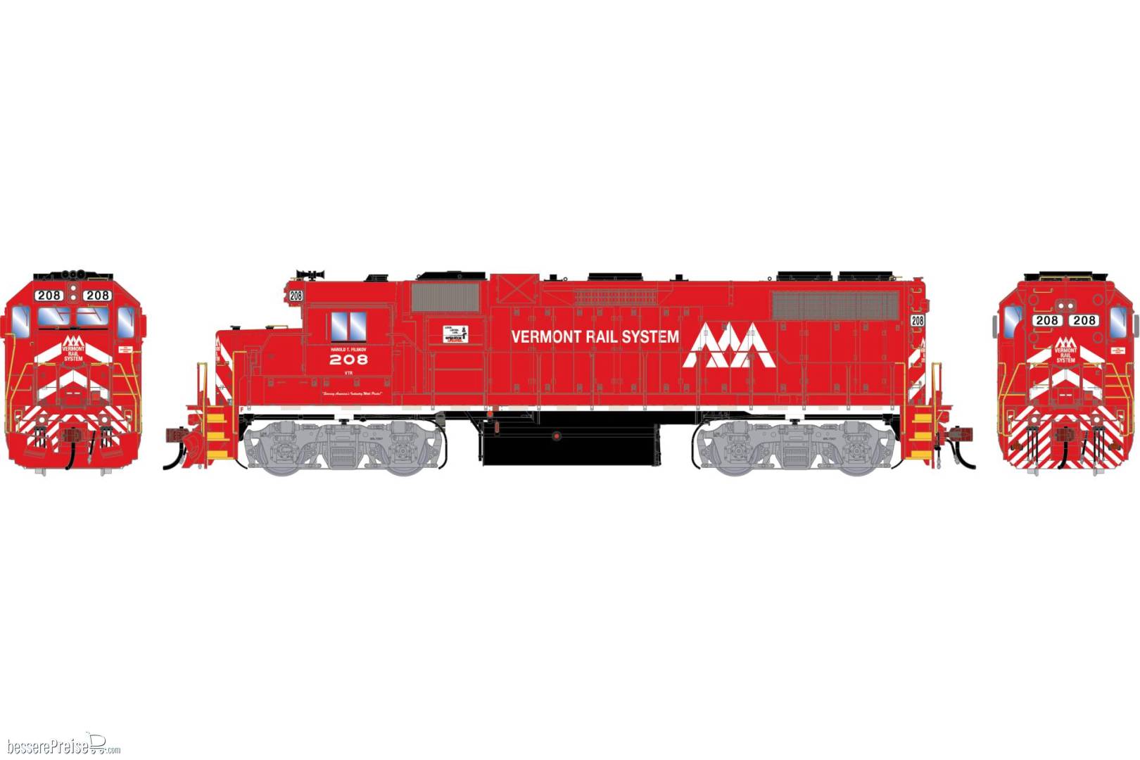 HO GEN GP38-2 Locomotive VTR #208