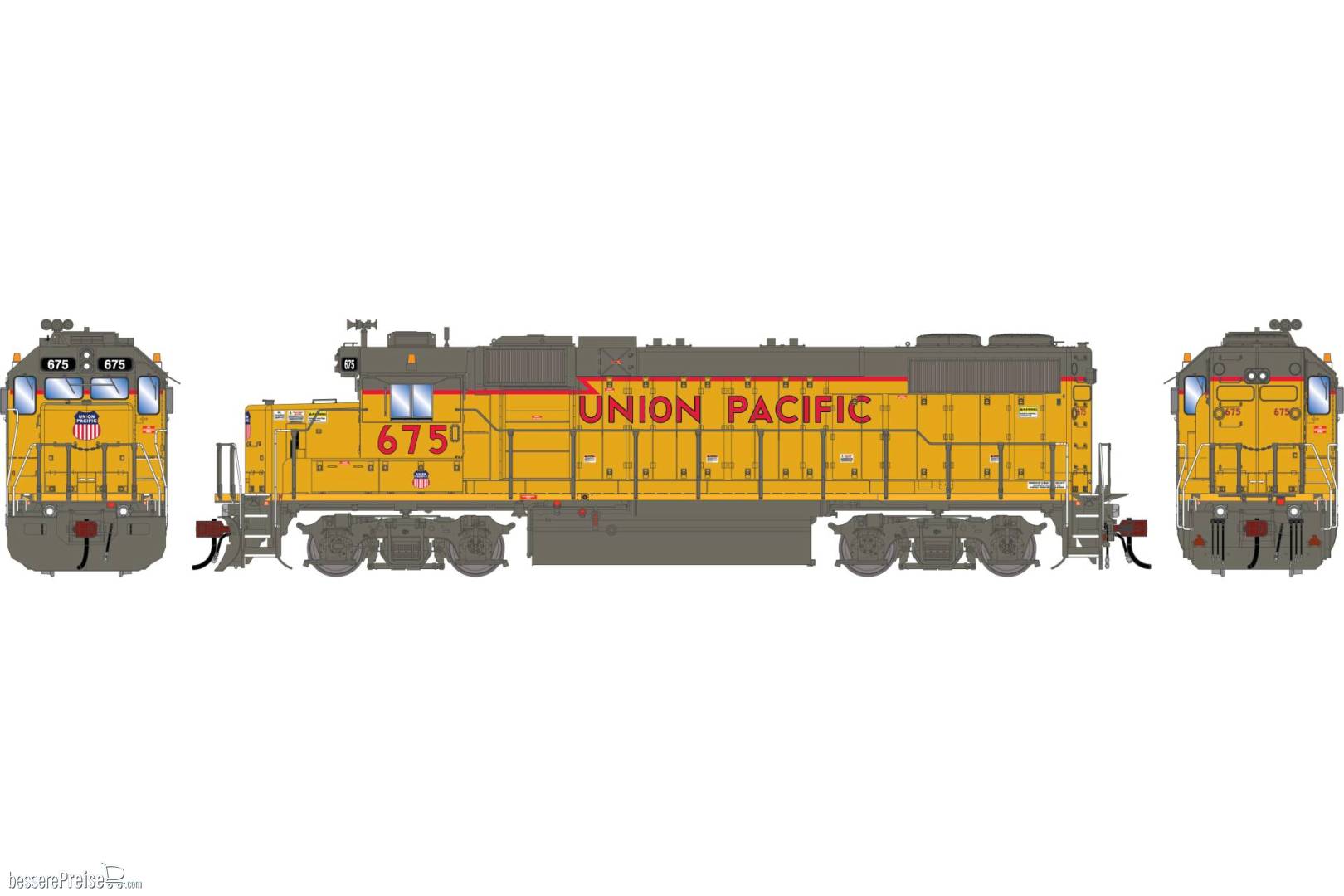HO GEN GP38-2 Locomotive w/DCC & Sound UP 'GP38N' #675