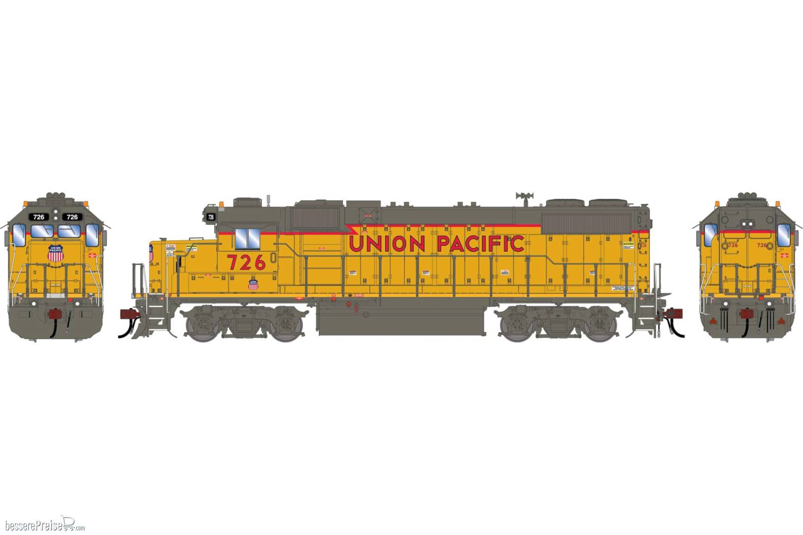 HO GEN GP38-2 Locomotive w/DCC & Sound UP 'GP38N' #726