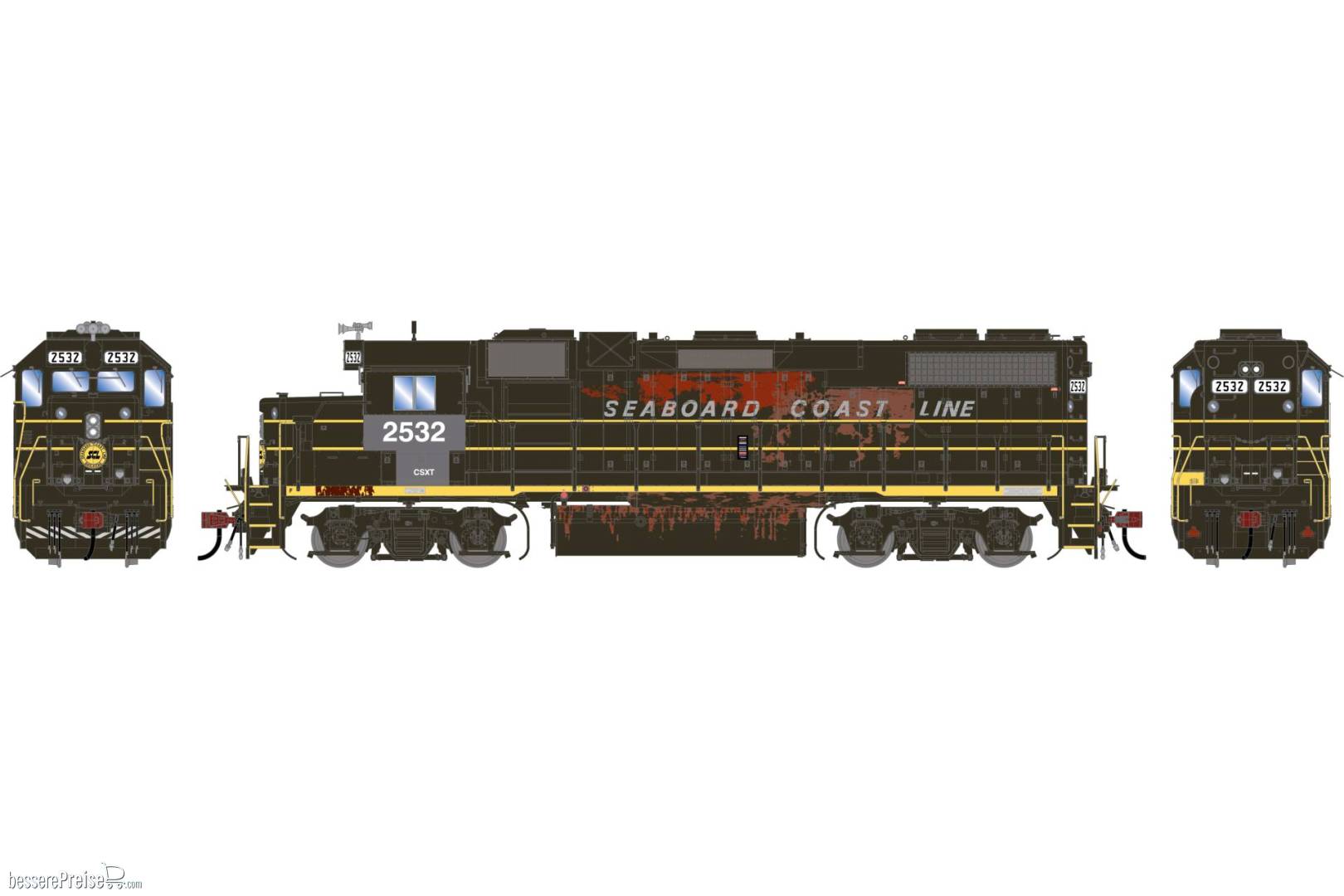 HO GEN GP38-2 Locomotive w/DCC & Sound Primed For Grime CSXT 'Ex-SCL Patched' #2532