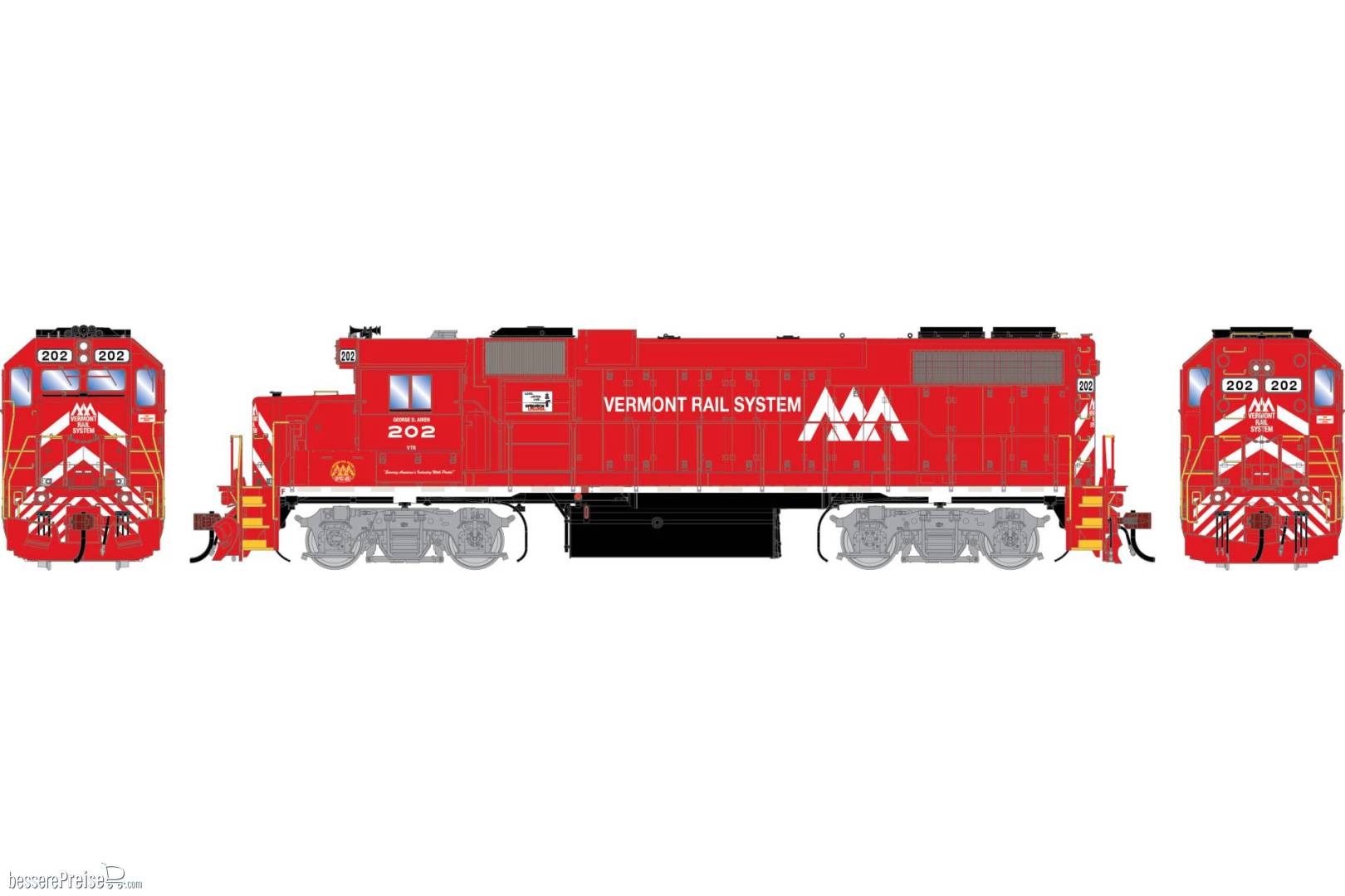 HO GEN GP38-2 Locomotive w/DCC & Sound VTR #202
