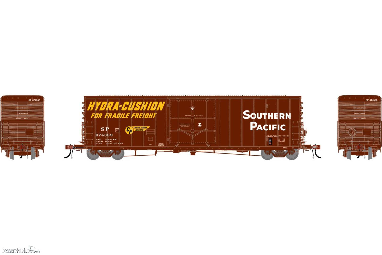 HO GEN 50' PC&F Box Car w/10'6 Plug Door SP #674389
