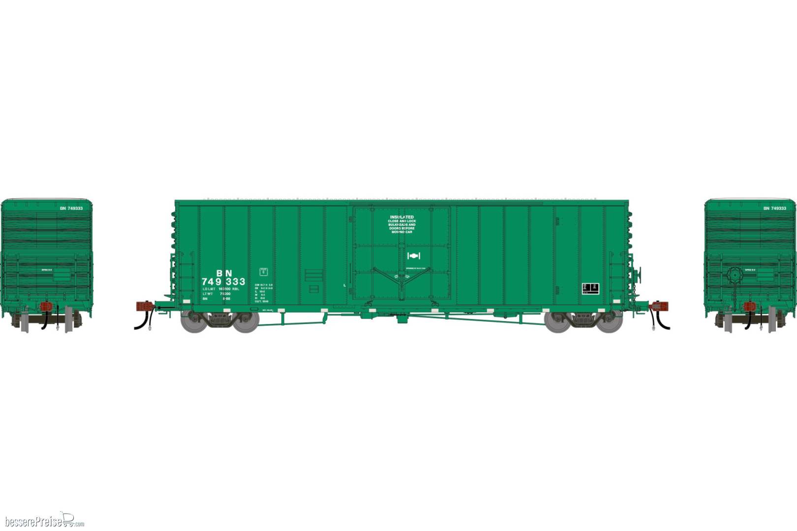 HO GEN 50' PC&F Box Car w/10'6 Plug Door BN 'Simplified' #749333