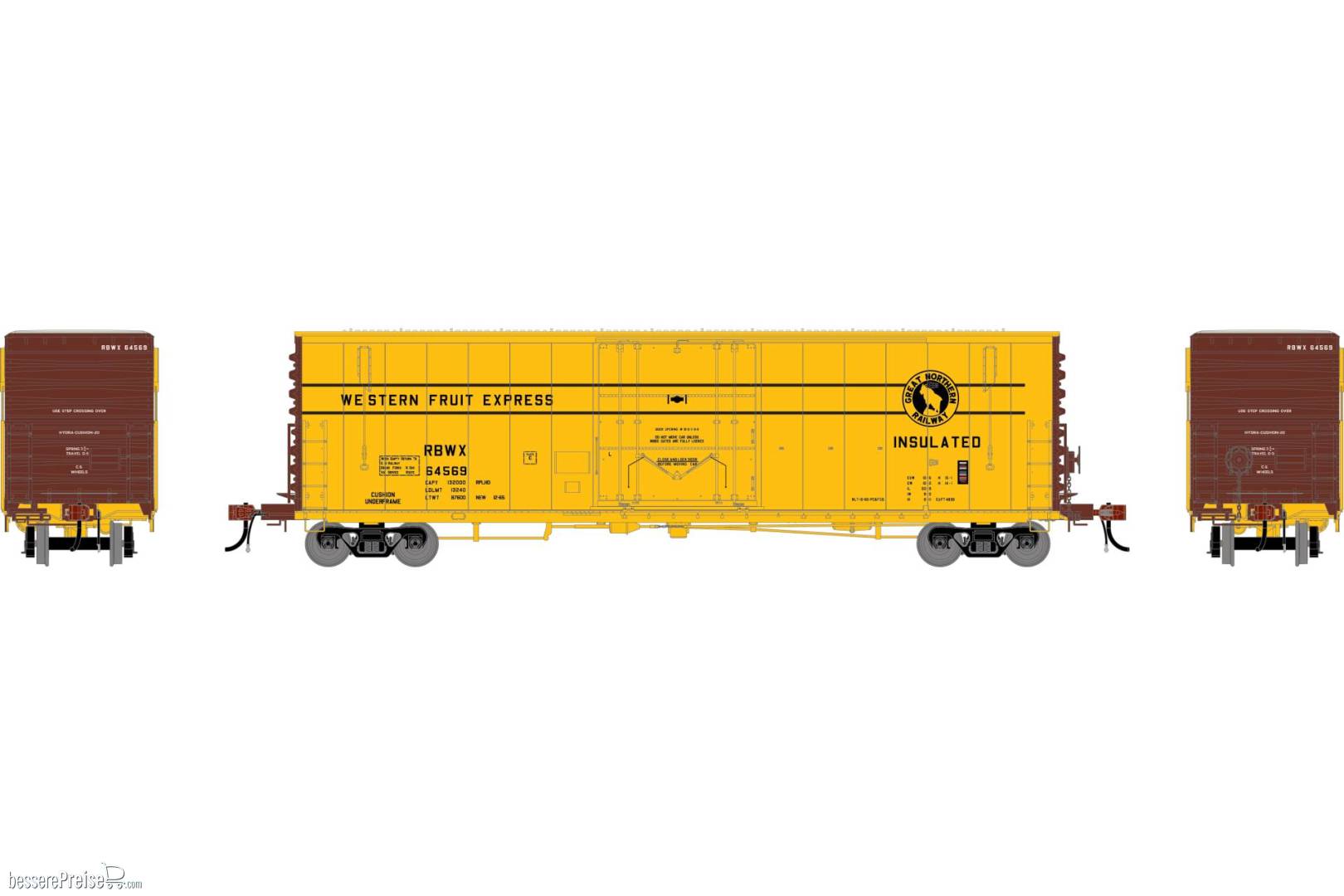HO GEN 50' PC&F Box Car w/10'6 Plug Door RBWX #64569