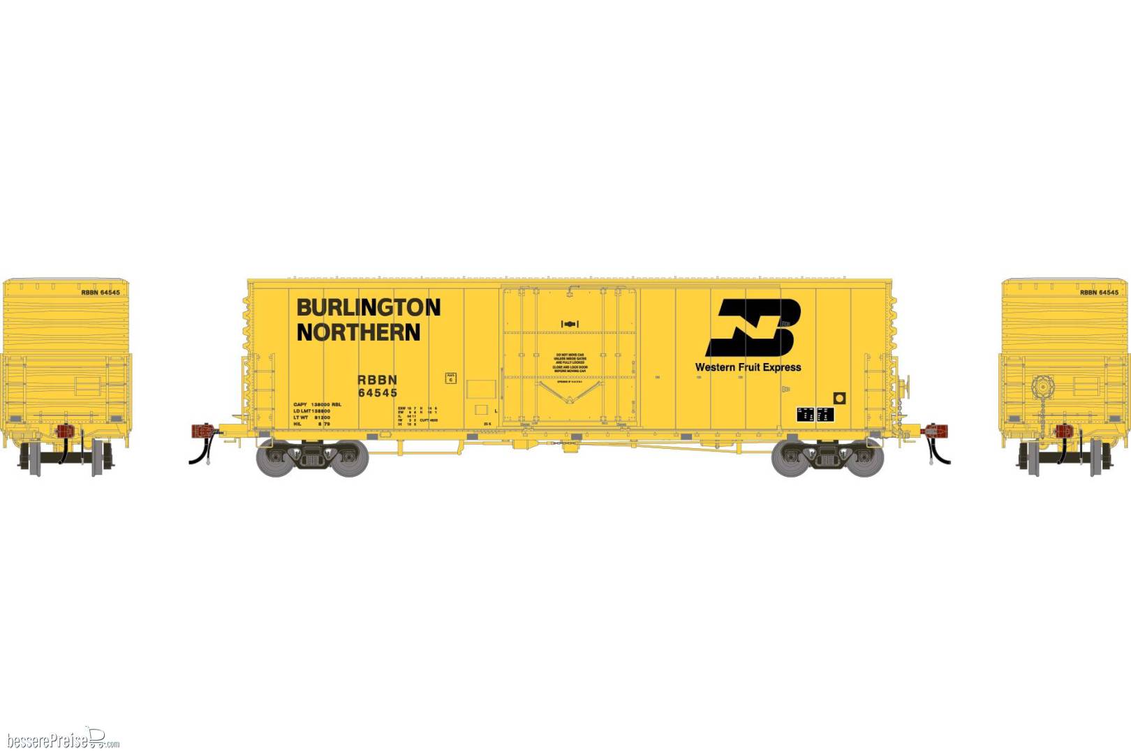 HO GEN 50' PC&F Box Car w/10'6 Plug Door RBBN #64545