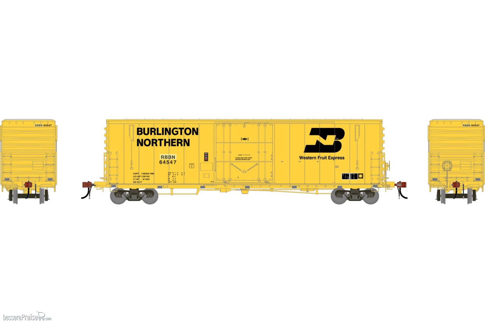 HO GEN 50' PC&F Box Car w/10'6 Plug Door RBBN #64547