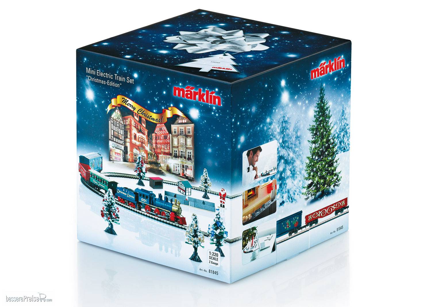 Weihnachts-Startpackung. Güterzug mit Gleisoval und entsprechender Stromversorgung
