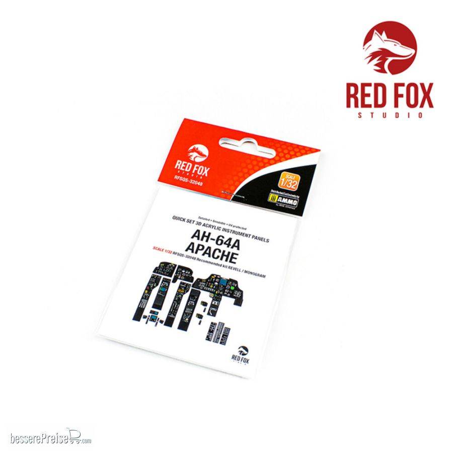 Red Fox Studio RFSQS-32048 - 1/32 AH-64A Apache (for Revell Kit) | Modellbau